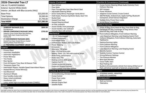 2026 Chevrolet Trax LT