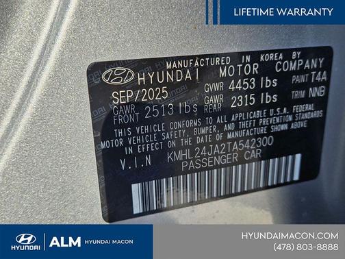 Silver 2026 Hyundai SONATA SE