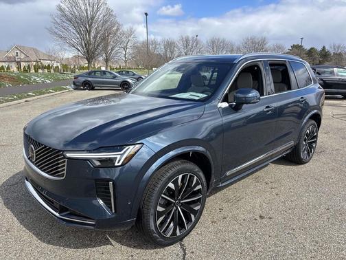 Denim Blue Metallic 2026 Volvo XC90 Plus, B6 AWD Gas (mild hybrid), Gasoline, Bright, 7 Seats