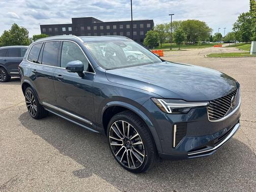 Denim Blue Metallic 2026 Volvo XC90 Plus, B6 AWD Gas (mild hybrid), Gasoline, Bright, 7 Seats