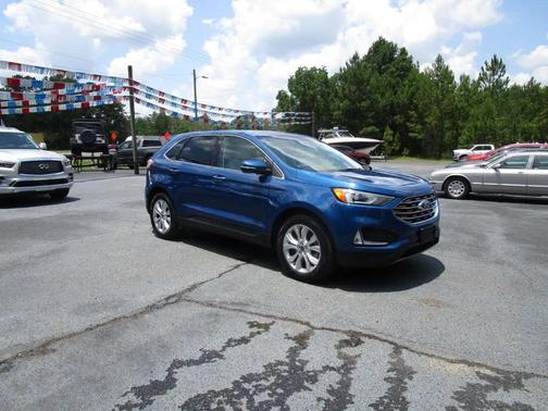 Blue 2021 Ford Edge Titanium