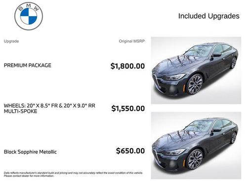 Black Sapphire Metallic 2024 BMW 430 Gran Coupe i xDrive