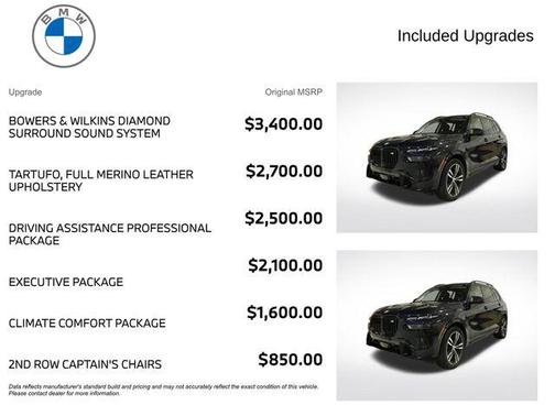 Carbon Black Metallic 2025 BMW X7 M60i