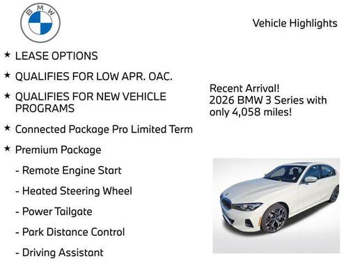 Alpine White 2026 BMW 330 xDrive NA