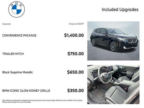 Black Sapphire Metallic 2026 BMW X3 30 xDrive