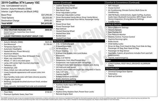 2019 Cadillac XT4 Luxury