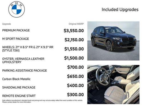 Carbon Black Metallic 2024 BMW X3 xDrive30i