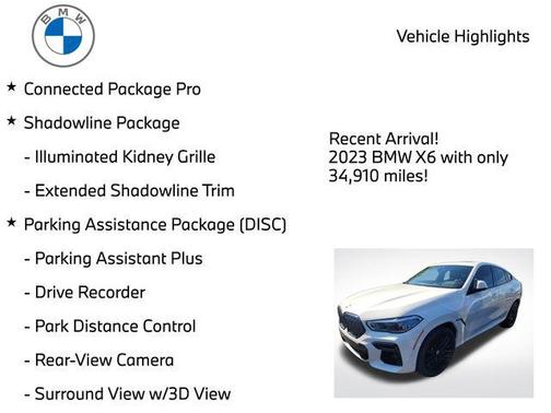 Alpine White 2023 BMW X6 M50i
