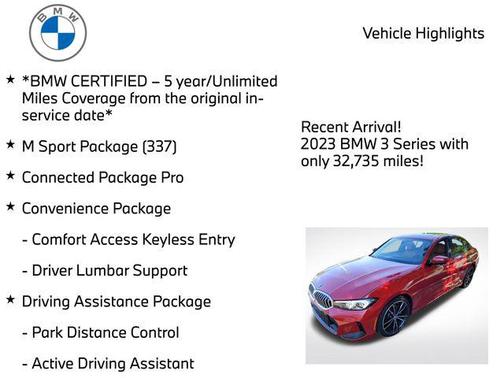 Melbourne Red Metallic 2023 BMW 330 xDrive