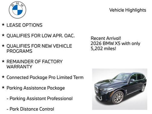 Black Sapphire Metallic 2026 BMW X5 xDrive40i
