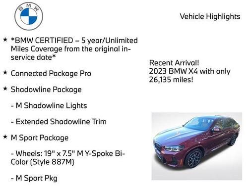Piemont Red 2023 BMW X4 xDrive30i