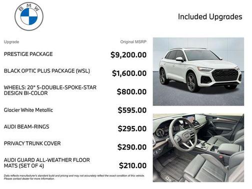 Glacier White Metallic 2024 Audi Q5 e 55 S line Prestige