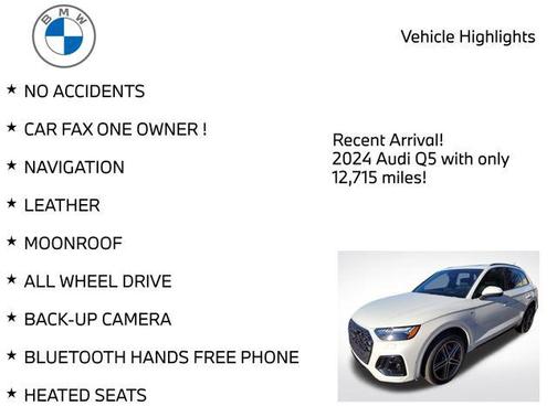 Glacier White Metallic 2024 Audi Q5 e 55 S line Prestige