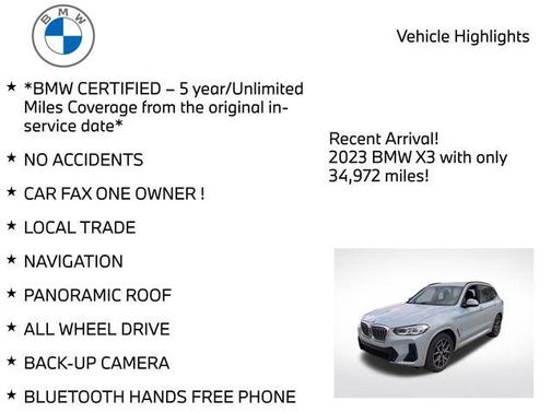2023 BMW X3 xDrive30i