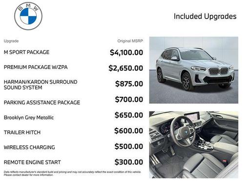 Skyscraper Gray Metallic 2023 BMW X3 xDrive30i