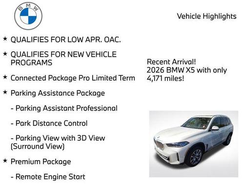 Alpine White 2026 BMW X5 xDrive40i