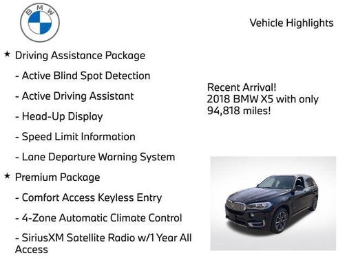 Jet Black 2018 BMW X5 xDrive35i