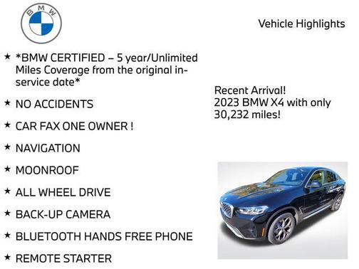 2023 BMW X4 xDrive30i