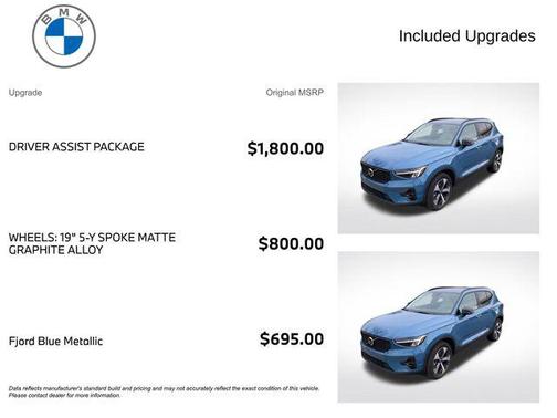 Fjord Blue Metallic 2023 Volvo XC40 B5 Plus Dark Theme