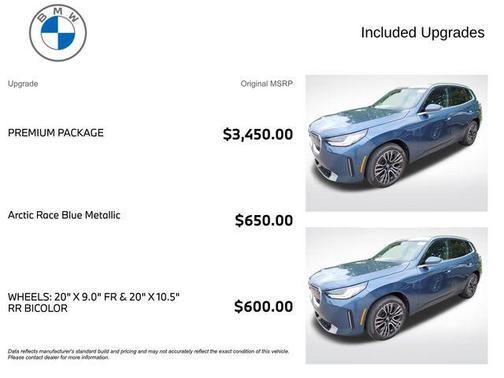 Arctic Race Blue Metallic 2026 BMW X3 30 xDrive