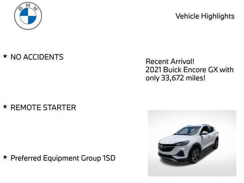Summit White 2021 Buick Encore GX Select