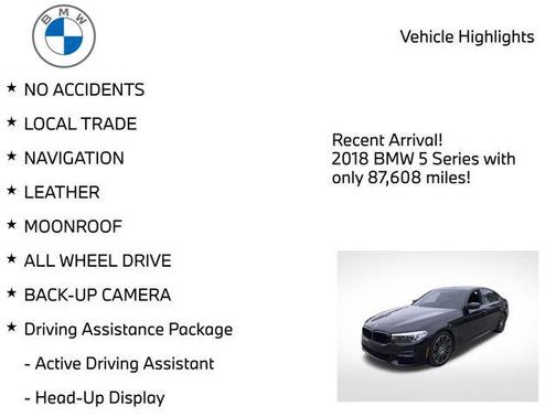 Black Sapphire Metallic 2018 BMW 540 xDrive