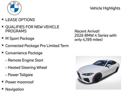 Alpine White 2026 BMW 430 i xDrive