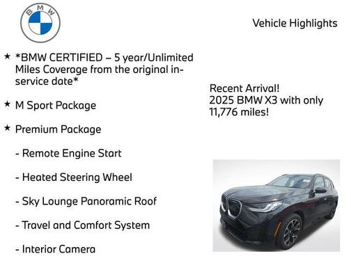 Dark Graphite 2025 BMW X3 30 xDrive