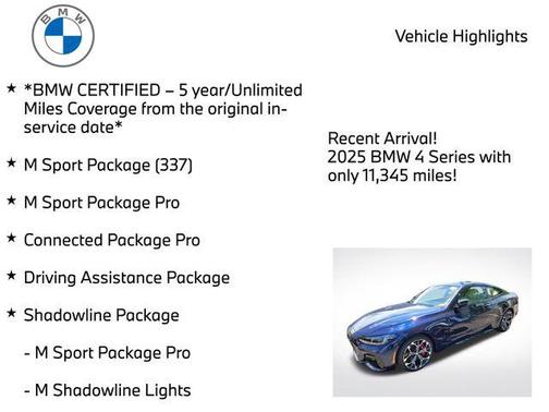 Tanzanite Blue II Metallic 2025 BMW 430 i xDrive