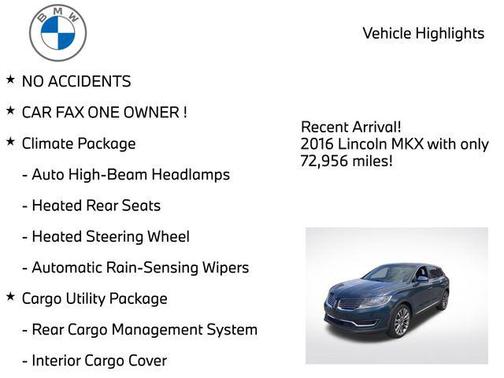 Allure Blue Metallic 2016 Lincoln MKX Reserve