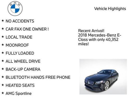 2018 Mercedes-Benz E-Class 4MATIC