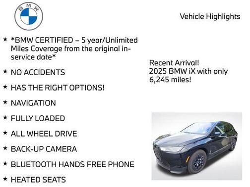 2025 BMW iX xDrive50