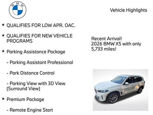 Alpine White 2026 BMW X5 xDrive40i