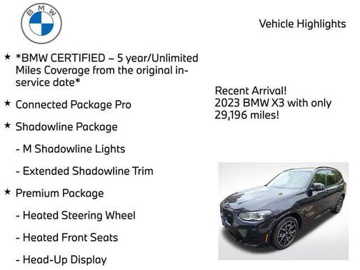 Carbon Black Metallic 2023 BMW X3 M40i