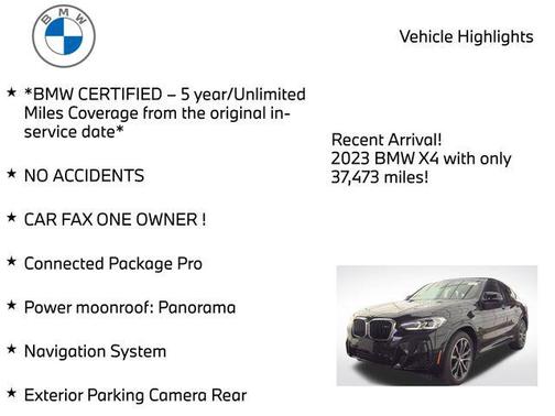 Black Sapphire Metallic 2023 BMW X4 M40i
