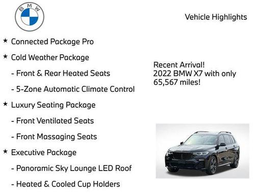Black Sapphire Metallic 2022 BMW X7 M50i