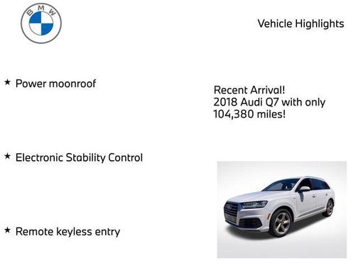 Glacier White Metallic 2018 Audi Q7 3.0T Prestige