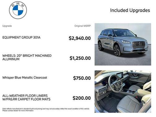 Whisper Blue Metallic Clearcoat 2025 Lincoln Corsair Grand Touring