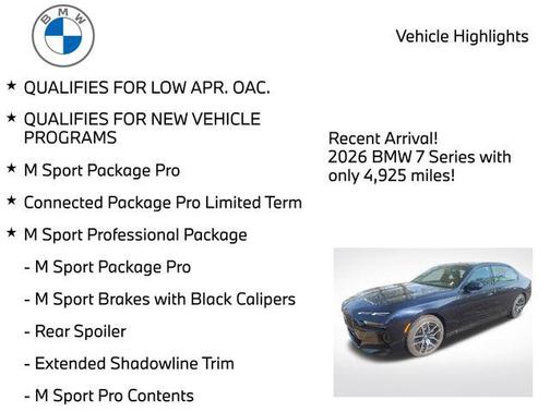 Carbon Black Metallic 2026 BMW 740 xDrive