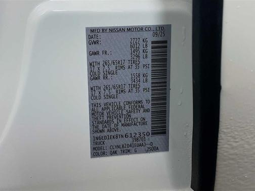 2026 Nissan Frontier SV