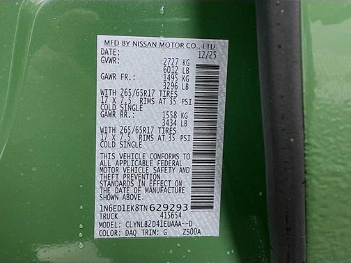 2026 Nissan Frontier SV