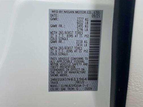 2026 Nissan Frontier SV