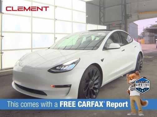 White 2021 Tesla Model 3 Performance