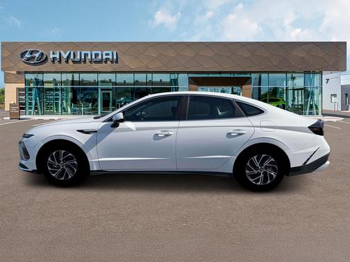 White 2026 Hyundai SONATA Hybrid Blue