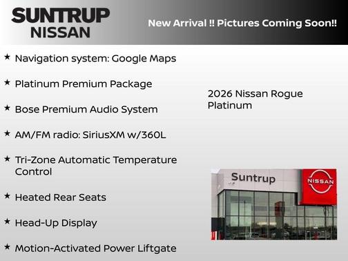 Gray / Black 2026 Nissan Rogue Platinum