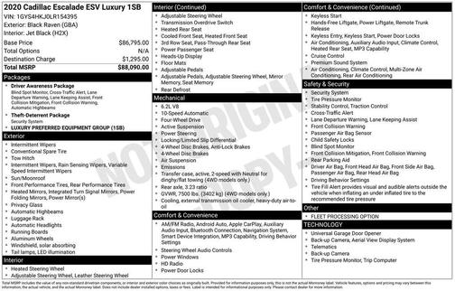 2020 Cadillac Escalade ESV Luxury