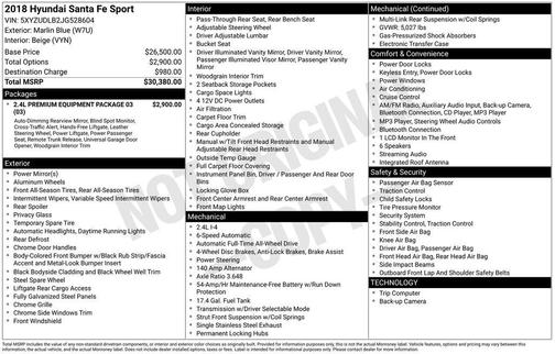 2018 Hyundai Santa Fe Sport 2.4L