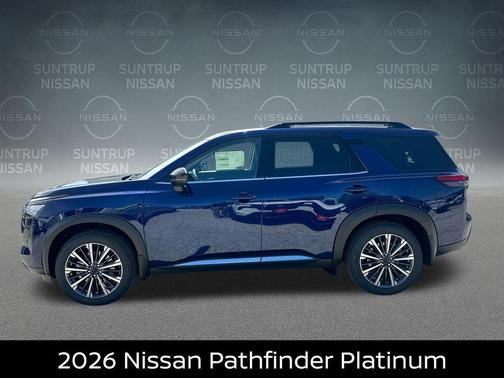 Deep Ocean Blue 2026 Nissan Pathfinder Platinum