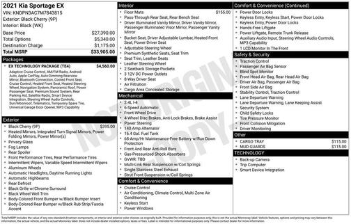 Black Cherry Pearl 2021 Kia Sportage EX