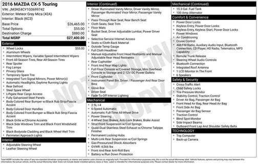 2016 Mazda CX-5 Touring